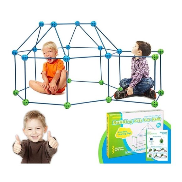 "Tinker" Toy Style Kids Fort Building Set STEM - Picture 3 of 6